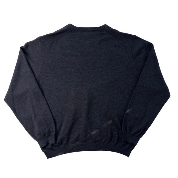 SKU1-3 BROOKS BROTHERS 346 Men's Sweater V-Neck Stretch Merino Wool Grey XL - Picture 2 of 7